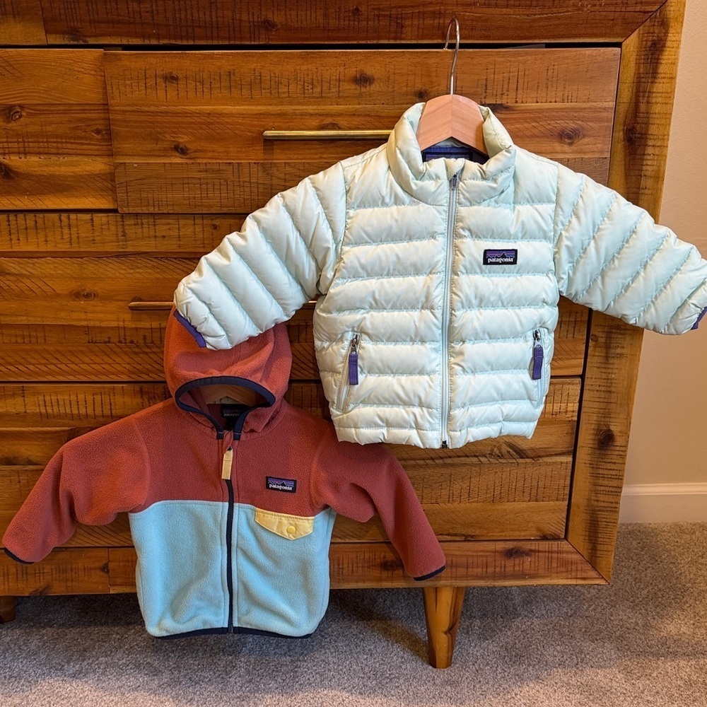Patagonia Kids' Jackets Set - Blue and Brown